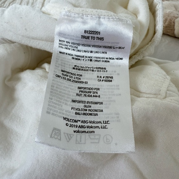 Volcom Cream Wide Leg Pants - Picture 5 of 5